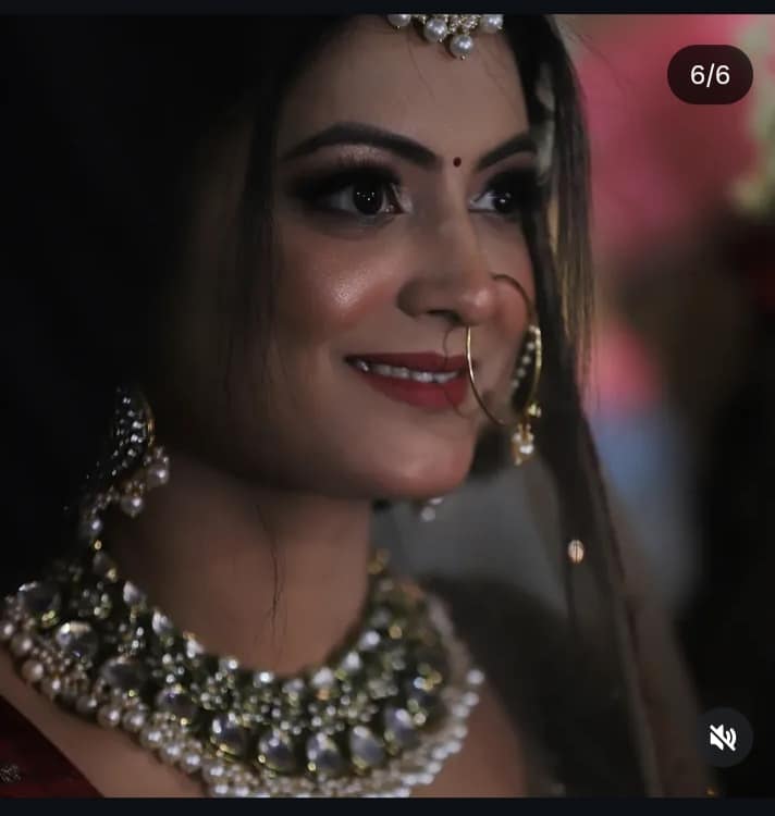 Bridal makeup close-up